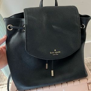 Kate spade pebble black backpack